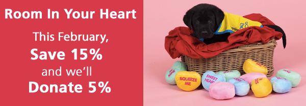 Save 15% and We'll Donate 5%