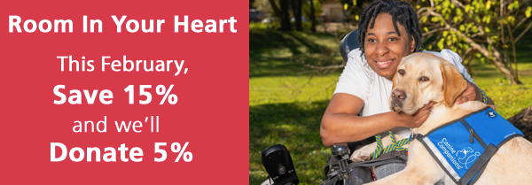 Save 15% and We'll Donate 5%