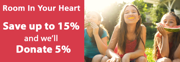 Save 15% and We'll Donate 5%